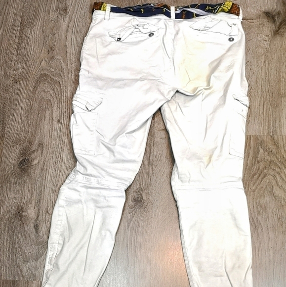 𝅺00S vintage off white J brand low slung cargo stretch cotton pants - Picture 2 of 6